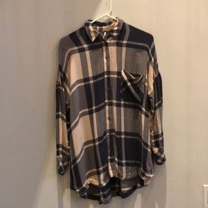 Free People oversized button down tunic